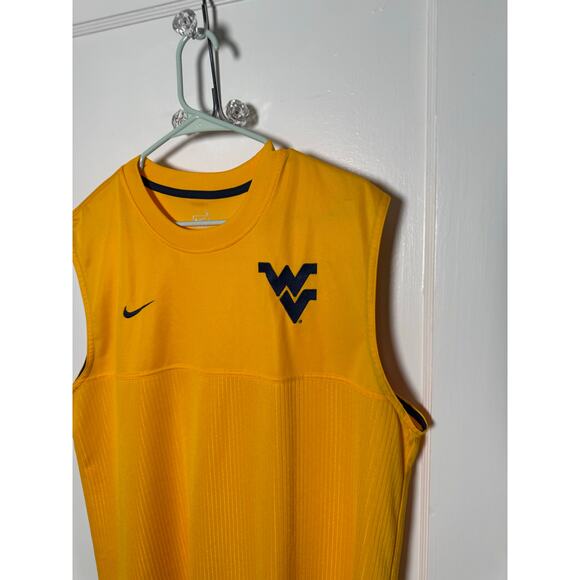 Nike WVU West Virginia University Yellow Gold Blue Tank Top Jersey Men's Large - Picture 3 of 10